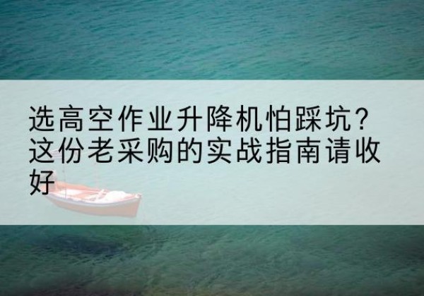 武昌高空作业升降机厂家推荐-选高空作业升降机怕踩坑？这份老采购的实战指南请收好